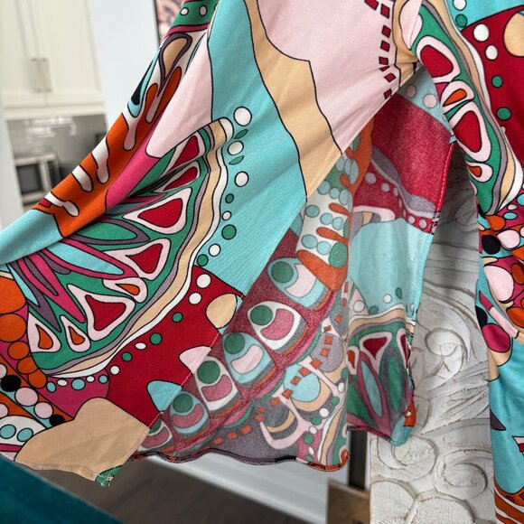 SKY Brand Vintage Top with Medallion Silk Knit Size Medium - Picture 10 of 11